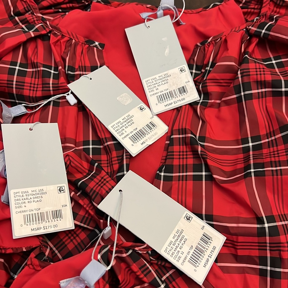 Antonio Melani Karla Plaid Taffeta V-Neck Tie Belt Mini Dress - Picture 14 of 15